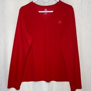 adidas woman’s red climate long sleeve